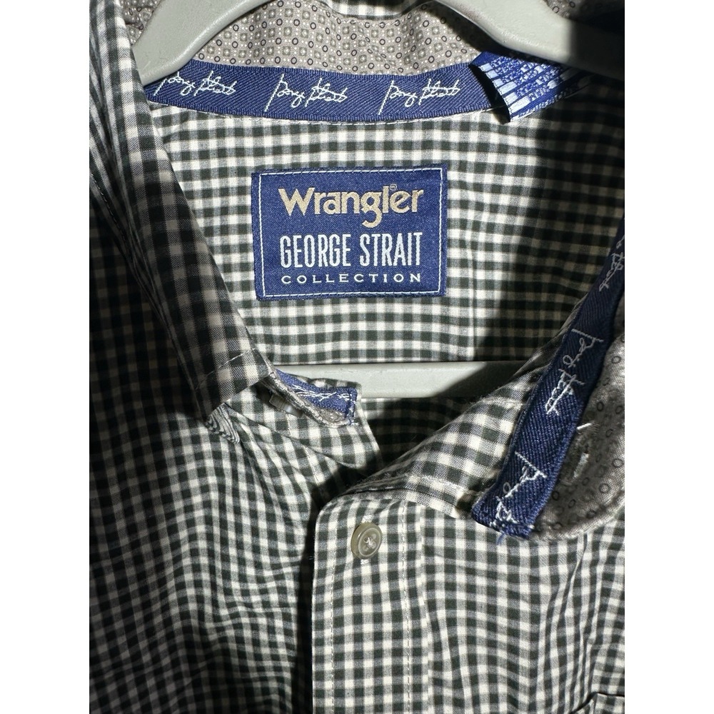 George Straight Wrangler Men's L Button Down Shirt Cowboy Country